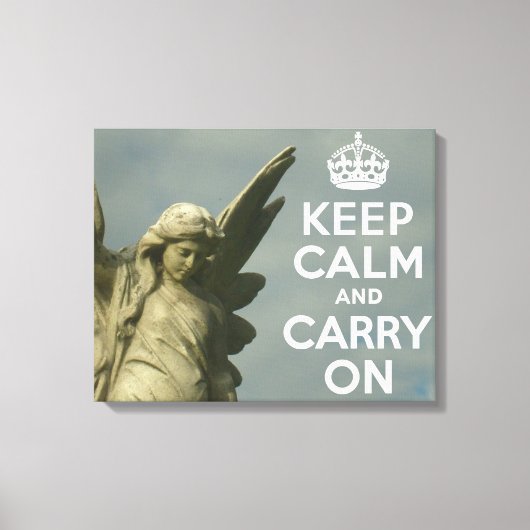 Toile Restez calme et continuez sur Angel (Recto)