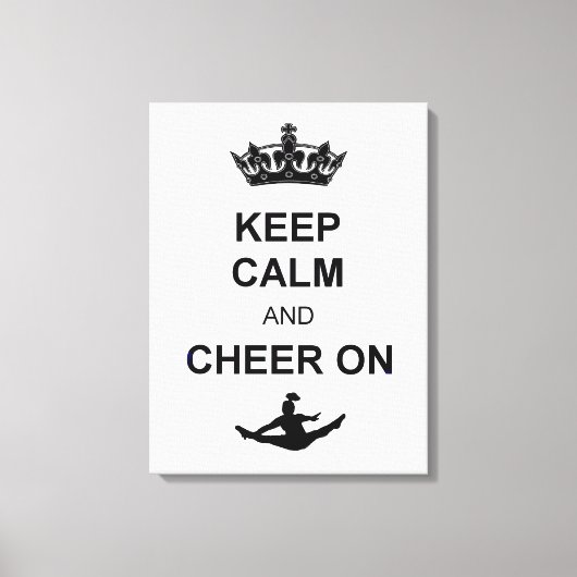 Toile Restez calme et encouragez (Recto)