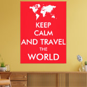 Toile Restez calme et voyagez dans le monde (Insitu(Salon))