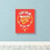 Toile Restez Calme Supergirl a eu ceci (Insitu (Plancher de Bois))