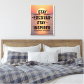 Toile Restez concentré, restez inspiré option 2 (Insitu(Chambre))
