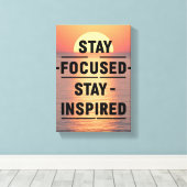 Toile Restez concentré Restez inspiré option 2 (Insitu (Plancher de Bois))