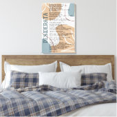 Toile Résumé Bleu Abstrait Tan Desiderata par Max Ehrman (Insitu(Chambre))