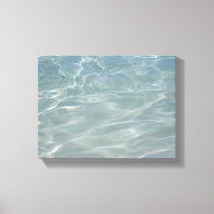 Toile Résumé d'eau des Caraïbes Bleu Nature