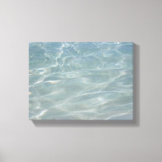 Toile Résumé d'eau des Caraïbes Bleu Nature (Recto)