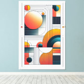 Toile Résumé géométrique dans les couleurs en gras (Insitu (Plancher de Bois))