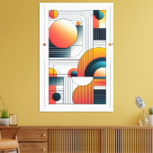 Toile Résumé géométrique dans les couleurs en gras (Insitu(Salon))