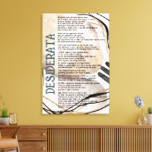 Toile Résumé Rose Or Tan Desiderata de Max Ehrman (Insitu(Salon))