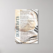 Toile Résumé Rose Or Tan Desiderata de Max Ehrman (Recto)