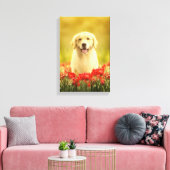 Toile Retraite d'or en fleurs rouges (Insitu(Salon))