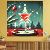 Toile Retro 50s Snow Flurry Christmas Tree Martini (Insitu(Salon))