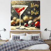 Toile Retro 50s Triple Cranberry Christmas Martini (Insitu(Chambre))