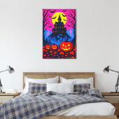 Toile Retro 80s Style Halloween Pop Art (Insitu(Chambre))