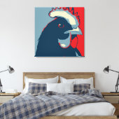 Toile Retro Animal Wall Pop Art Poulet Portrait (Insitu(Chambre))