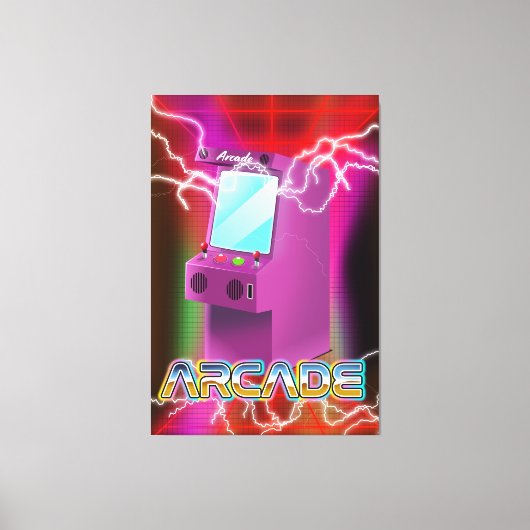 Toile Rétro arcade des années 80 (Recto)