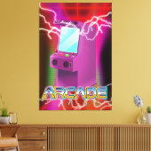 Toile Rétro arcade des années 80 (Insitu(Salon))