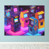 Toile Retro Arcade Machines (Insitu (Plancher de Bois))