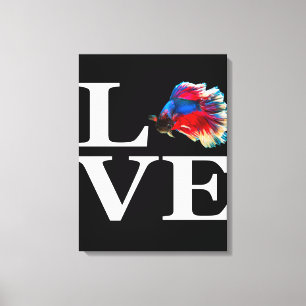 Toile Retro Betta Fish Love Aquarium Lover