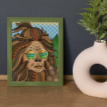 Toile Retro Bigfoot | Pop Art Sasquatch<br><div class="desc">Style pop art rétro cool tiré à la main Bigfoot avec lunettes super et queue de cheval élégante.</div>