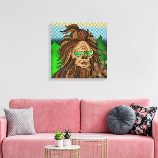 Toile Retro Bigfoot | Pop Art Sasquatch (Insitu(Salon))