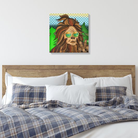 Toile Retro Bigfoot | Pop Art Sasquatch (Insitu(Chambre))