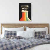 Toile Retro Camera with Rainbow Print (Insitu(Chambre))