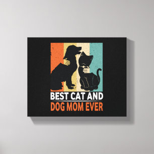 Toile Retro Chat Chien Maman Chat Mama Furmama Chien Chi