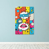 Toile Retro Comic POW ! - Pop Art Abstrait (Insitu (Plancher de Bois))