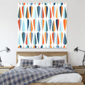 Toile Rétro du milieu du siècle, goutte forme motif. (Insitu(Chambre))