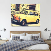 Toile Retro fiat 600 scène de rue rustique (Insitu(Chambre))