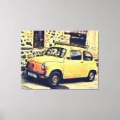 Toile Retro fiat 600 scène de rue rustique (Recto)