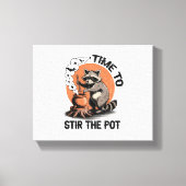 Toile Retro Halloween Feral Time to Stir Pot (Recto)