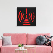 Toile Retro Keep Back Energy Warning Symbol (Insitu(Salon))