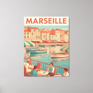 Toile Retro Marseille Voyage : Côte d'Azur