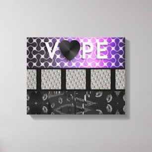 Toile Rétro métal de lèvres de Vape