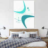 Toile Retro Moyen Siècle moderne Âge atomique 26 Aqua, T (Insitu(Chambre))