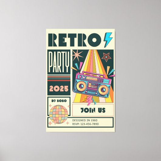 TOILE RETRO PARTY (Recto)