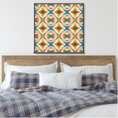Toile Retro Pop Art Geometric Color Block Pattern (Insitu(Chambre))