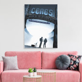 Toile Retro Space Travel Poster-Nwarf Planet Ceres. (Insitu(Salon))