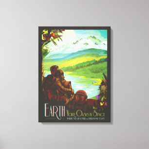 Toile Retro Space Travel Poster-Une mission de science d