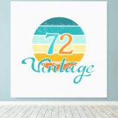 Toile Retro Sunset 72 Vintage en détresse (Insitu (Plancher de Bois))