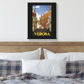 Toile Retro Vérone Travel Poster Canvas Imprimer (Insitu(Chambre))