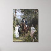 Toile Réunion dans la forêt (par Heywood Hardy) (Recto)