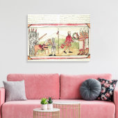 Toile Réunion de Hernando Cortes et Montezuma (Insitu(Salon))