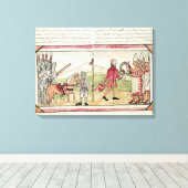 Toile Réunion de Hernando Cortes et Montezuma (Insitu (Plancher de Bois))