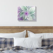 Toile Rêve de fleurs, Abstrait violet vert Fractal Art (Insitu(Chambre))