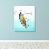 Toile Rêve de plume aquarelle (Insitu (Plancher de Bois))