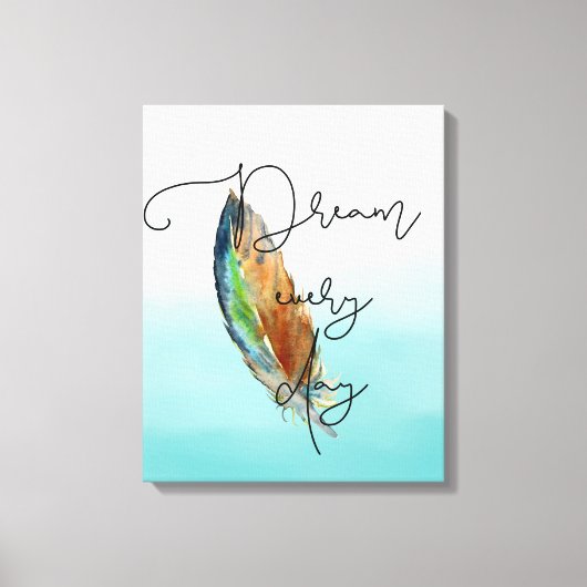 Toile Rêve de plume aquarelle (Recto)