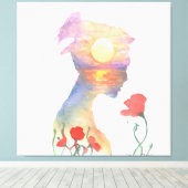 Toile Rêver d'un coucher de soleil (Insitu (Plancher de Bois))
