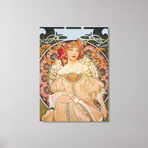 Toile Reverie par Alphonse Mucha